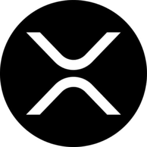 Logo-do-XRP:-círculo-preto-com-símbolo-"X"-estilizado-em-branco.