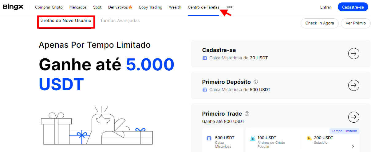 Plataforma que paga no cadastro - bingX