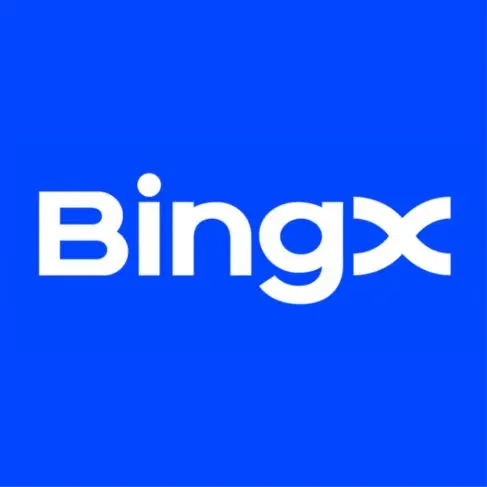 Logo-branco-da-plataforma-de-trading-de-criptomoedas-BingX-sobre-fundo-azul-vibrante.