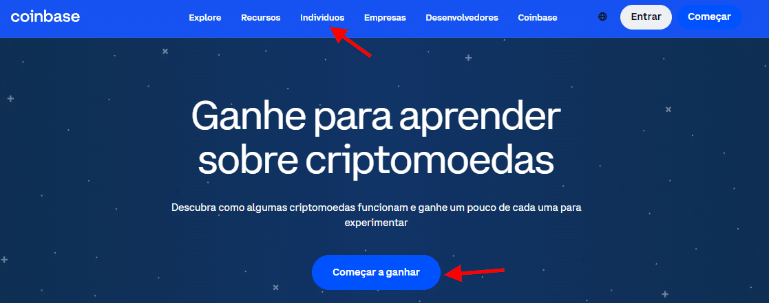 Plataforma que paga no cadastro - Coinbase