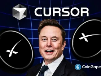 Montagem com Elon Musk ao centro, logotipo do Cursor ao fundo e símbolos da SpaceX.